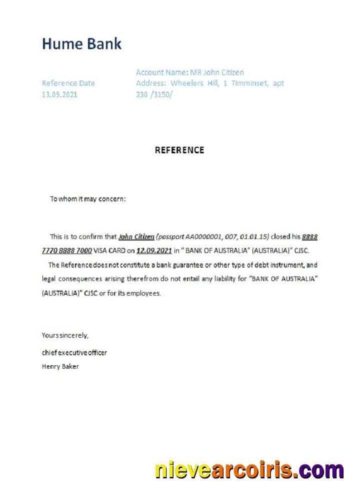 Australia Hume closure reference